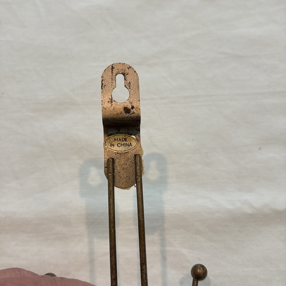 Vintage Metal Double Robe Wall Hook - Picture 4 of 5